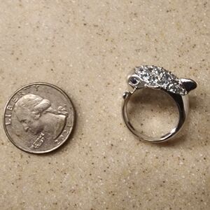 Sterling silver dolphin ring
